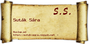 Suták Sára névjegykártya