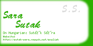 sara sutak business card